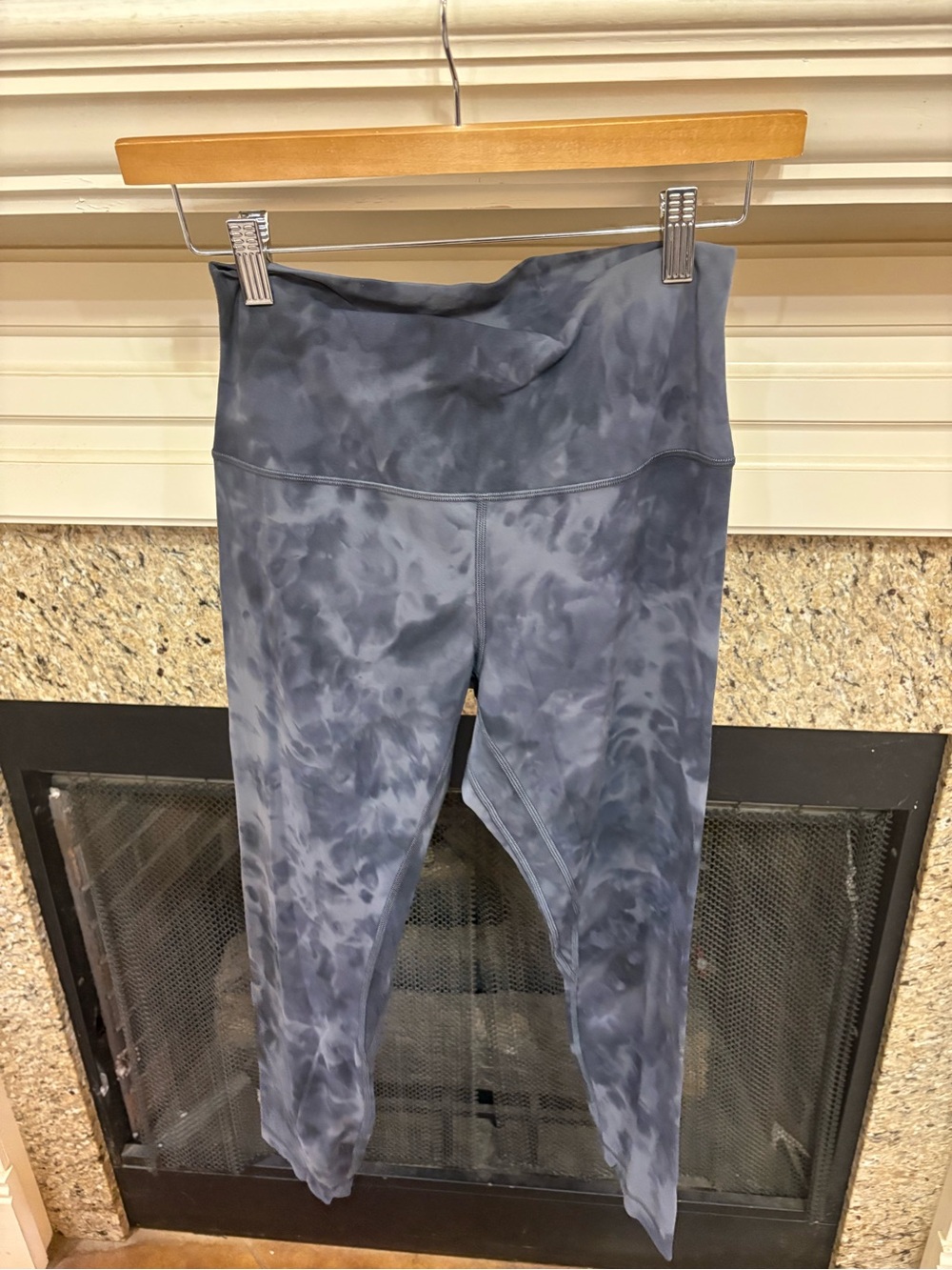 lululemon athletica Slate Blue Marble-Print High-Waist Leggings